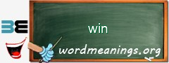 WordMeaning blackboard for win